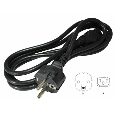 HAMMOND 6 ft. CORD, EURO CEE7/7 TO IEC C13 1581C6EU